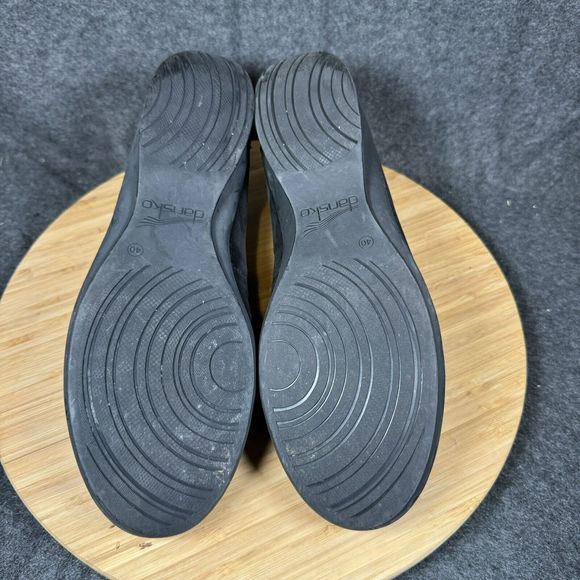 Dansko Ann Flats Black Metallic Round Toe Slip On Shoes Womens 40 US 9.5- 10 - Picture 6 of 8